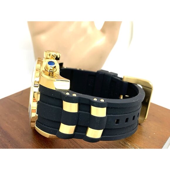 Invicta Men's Watch 6985 Pro Diver Silver Dial Quartz Chronograph Black Rubber - Picture 10 of 15